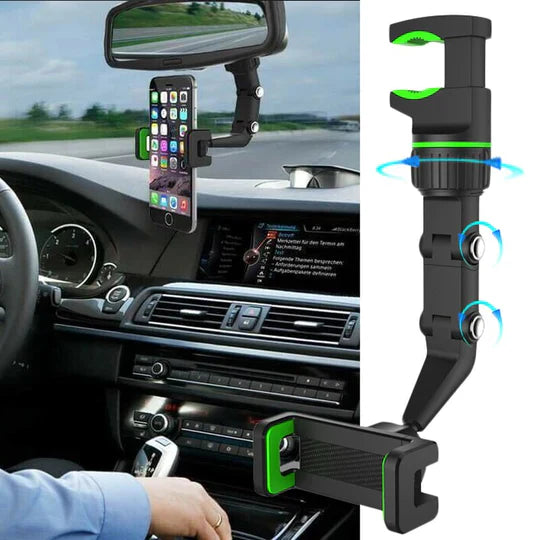 Soporte Universal giratorio y retráctil para Carro, soporte para teléfono móvil, espejo retrovisor, grabadora de conducción, GPS