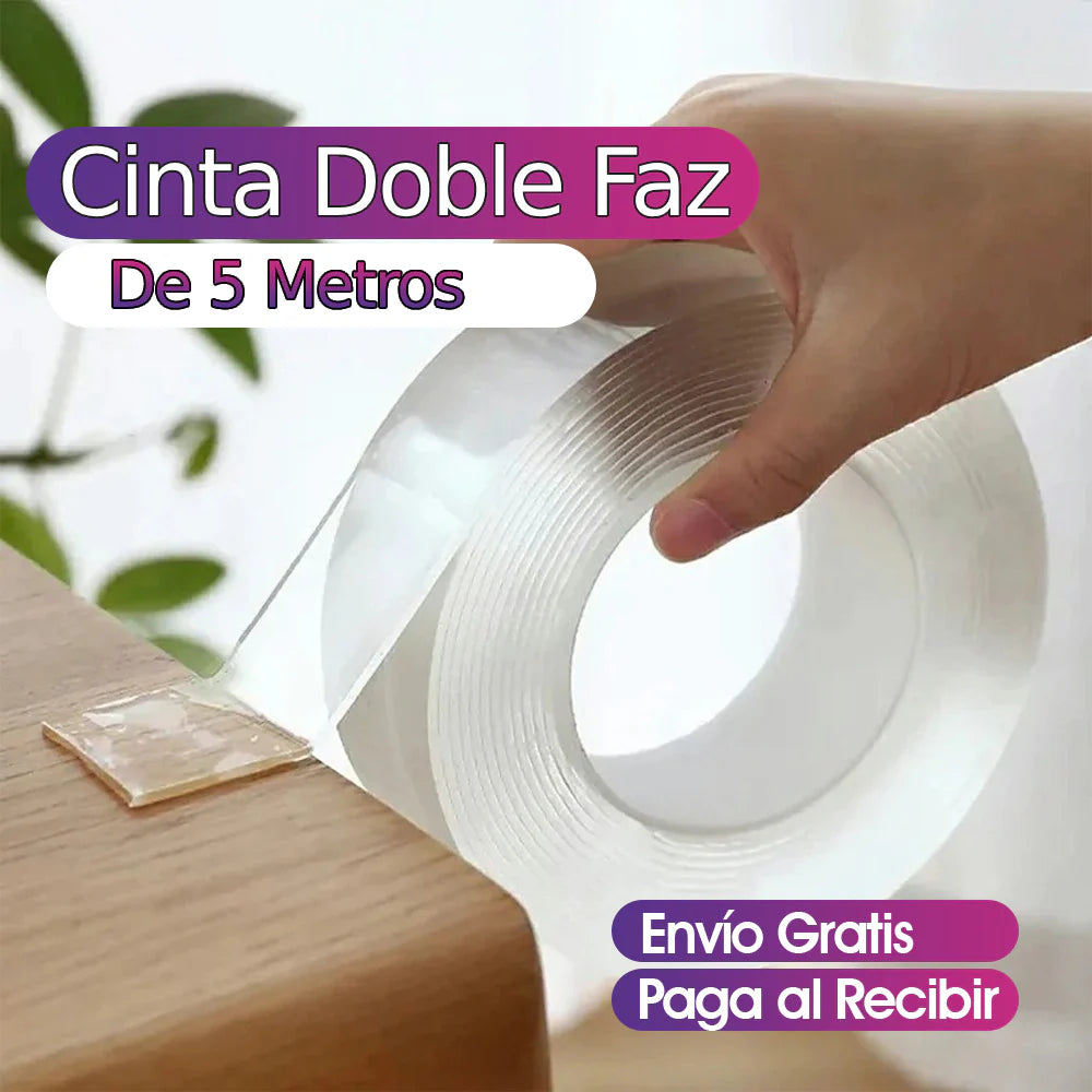 Cinta Adhesiva Doble Faz de 5 metros